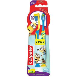 Kit Escova Dental Infantil Extra Macia Colgate Smiles Minions 6+ Anos - 2 Unidades