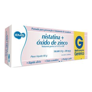 Nistatina +oxido Zinco Pomada 60g Ems Genérico P