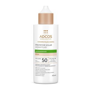 Protetor Solar Facial Adcos Aqua Fluid Fps50 Cor Beige 40ml