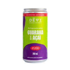 Refrigerante Natural Dêvi Guaraná E Açaí Sem Açúcar 269ml