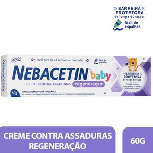 Creme Contra Assaduras Regeneração Nebacetin Baby 60g