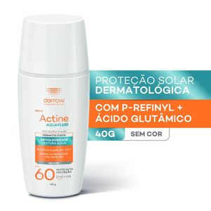Protetor Solar Facial Actine Aquafluid Fps 60 40g Sem Cor