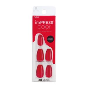 Unhas Postiças Kiss New York Kny Impress Color Beet Snacks