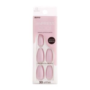 Unhas Postiças Kiss New York Kny Impress Color French Lavender