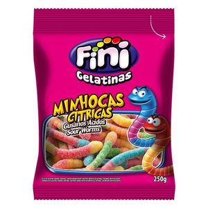 Balas Fini Minhocas Cítricas 90g