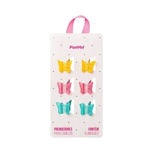 Mini Piranhas Para Cabelo Coloridas Borboleta Coleção Infantil 6 Unidades Panvel Acessórios