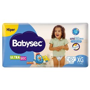 Fralda Baby Sec Ultra Hiper Xg Com 60 Unidades