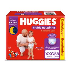 Fralda Huggies Supreme Care Bag Roupinha Xxg Com 58 Unidades