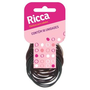 Elástico Para Cabelo Ricca 2mm C/18 Unidades