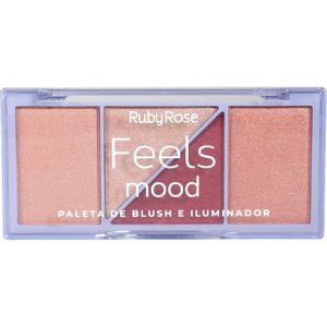 Paleta De Blush E Iluminador Feels Mood Ruby Rose