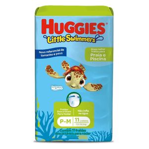 Fralda Descartável Para Praia E Piscina Huggies Little Swimmers P-m Com 11 Unidades