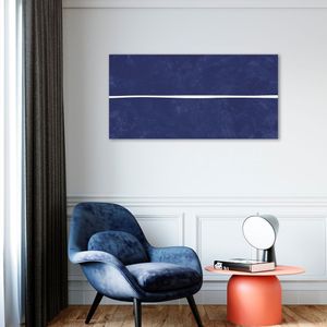 Quadro Azul Linha Minimalista 60x30 Sem Moldura