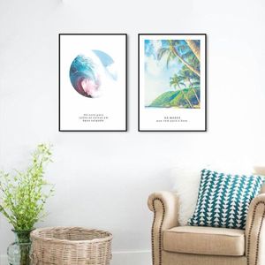 Quadro Frase Diver Mar e Praia 62x43 2-43x30 Filete Preto