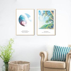 Quadro Frase Diver Mar e Praia 62x43 2-43x30 Filete Marfim