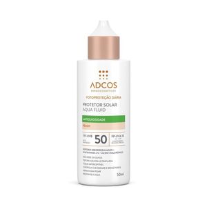 Protetor Solar Facial Adcos Aqua Fluid Peach Fps50 50ml