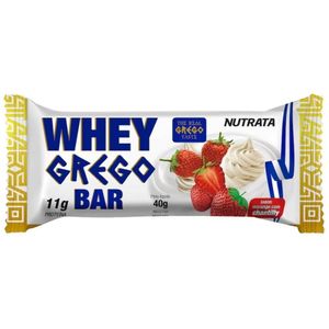 Barra De Proteína Whey Grego Morango Com Chantilly 40g