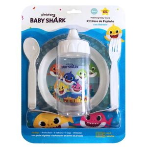 Kit Refeição Baby Go Baby Shark Com 5 Peças