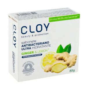 Sabonete Barra Cloy Antibacteriano Ultra Hidratante Ginger Lemon 80g