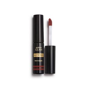 Batom Líquido Eudora Glam Matte Tint Castanho Imponente 4g