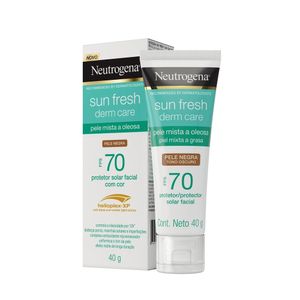 Protetor Solar Facial Neutrogena Sun Fresh Derm Care Pele Negra Fps 70 40g