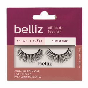 Cílios Postiços Belliz Fios 3d Superlongo Volume 3