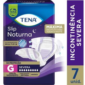 Fralda Geriátrica Tena Slip Noturna G 7 Unidades