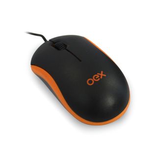 Mouse Mini Com Fio 1000 Dpi Oex Ms103 - Laranja Preto