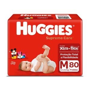 Fralda Huggies Supreme Care Hiper M Com 80 Unidades