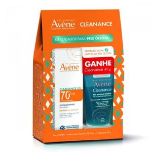 Kit Avene Cleanance Protetor Solar Facial Fps70 40g Ganhe Gel De Limpeza 40g