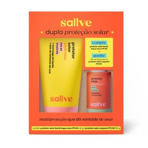 Protetor Solar Corporal Sallve Fps 50 150g + Protetor Solar Facial Sallve Toque Seco Fps 50 40g