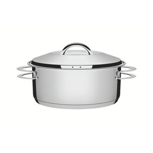 Caçarola Tramontina Solar Rasa Inox Fundo Triplo com Tampa 24cm 4,7L
