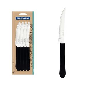 Conjunto Facas Churrasco Inox 12 Peças Leme Preto Tramontina