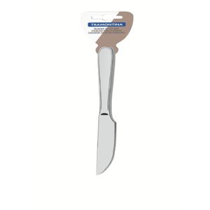 Jogo Faca Churrasco Inox 3 Peças Detalhe Tramontina