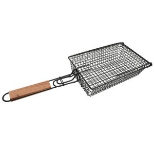 Grelha para Churrasco 52,5x19x8cm Preto Metal Fascino