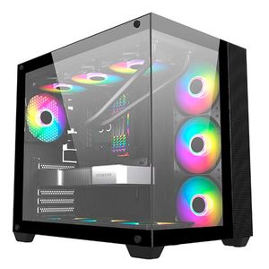 Gabinete Gamer Primetek IG30A ATX Vidro Temperado Preto + 10 FANS RGB