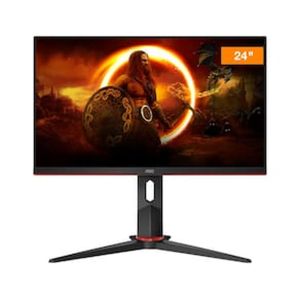 Monitor Gamer Widescreen VA 23,8" AOC 1920 x 1080 FHD 24G2S/BK, Entrada HDMI e VGA