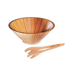 Conjunto Para Salada Em Bambu Pequim - 3 L - 2 Pçs Welf