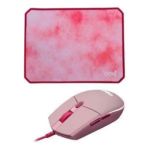 Combo Vibes (Mouse+Mousepad) Oex Kids / Teen Mc200 Rosa