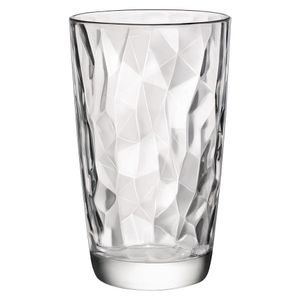 Copo Long Drink Vidro 470Ml Bormioli Rocco Diamond 14X9X9Cm 6 Peças