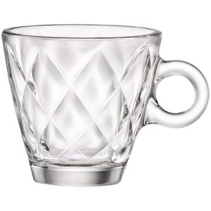 Xícara Expresso Vidro Transparente 100Ml Bormioli Rocco Kaleido 6X7X7Cm 6 Peças