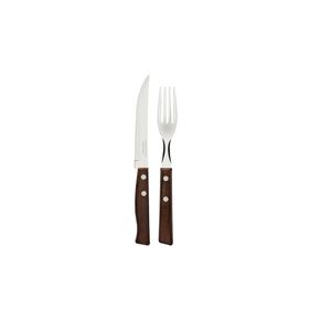Jogo de Talheres Churrasco Tramontina Inox Cabo de Madeira 12 Peças