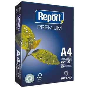 Papel  Sulfite Suzano A4 75g Resma 500 Folhas Premium Report REPM075