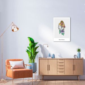 Quadro Drawn Mulher Corajosa 100x70 Sem Moldura