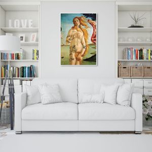 Quadro The Birth of Venus Tattooed 86x60 Filete Branco