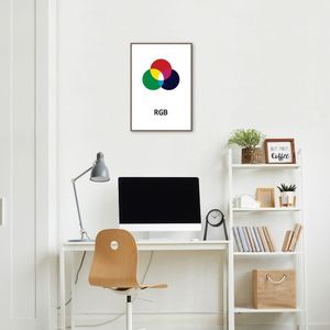 Quadro Sistema de Cores RGB 100x70 Filete Marrom