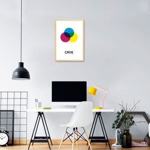 Quadro Sistema de Cores CMYK 100x70 Caixa Marfim