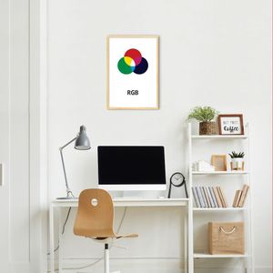 Quadro Sistema de Cores RGB 100x70 Caixa Marfim