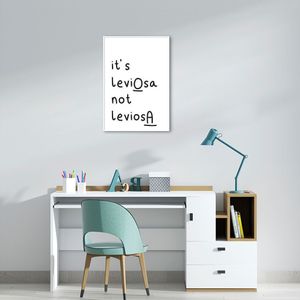 Quadro Frase Hermione It's LeviOsa 43x30 Filete Branco