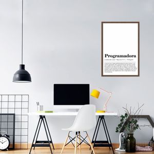 Quadro Divertido Programadora 100x70 Caixa Marrom