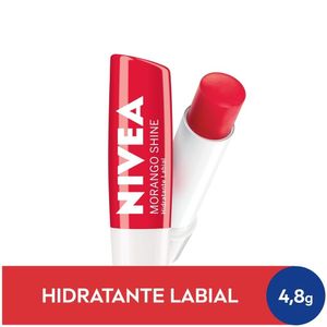 Hidratante Labial Nivea Morango Shine Hidratação Prolongada 4,8 G